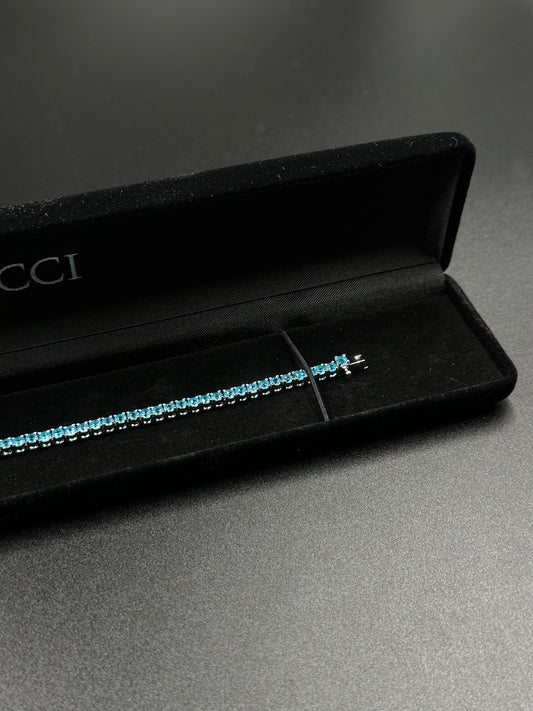 Bracelet tennis 5mm blue